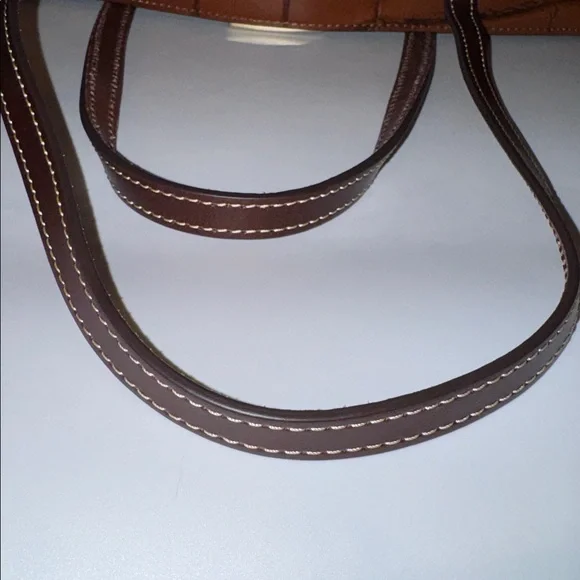 Dooney & Bourke Croco Small Shannon Tote Embossed Leather Top Handle Hook & Loop - Picture 6 of 9